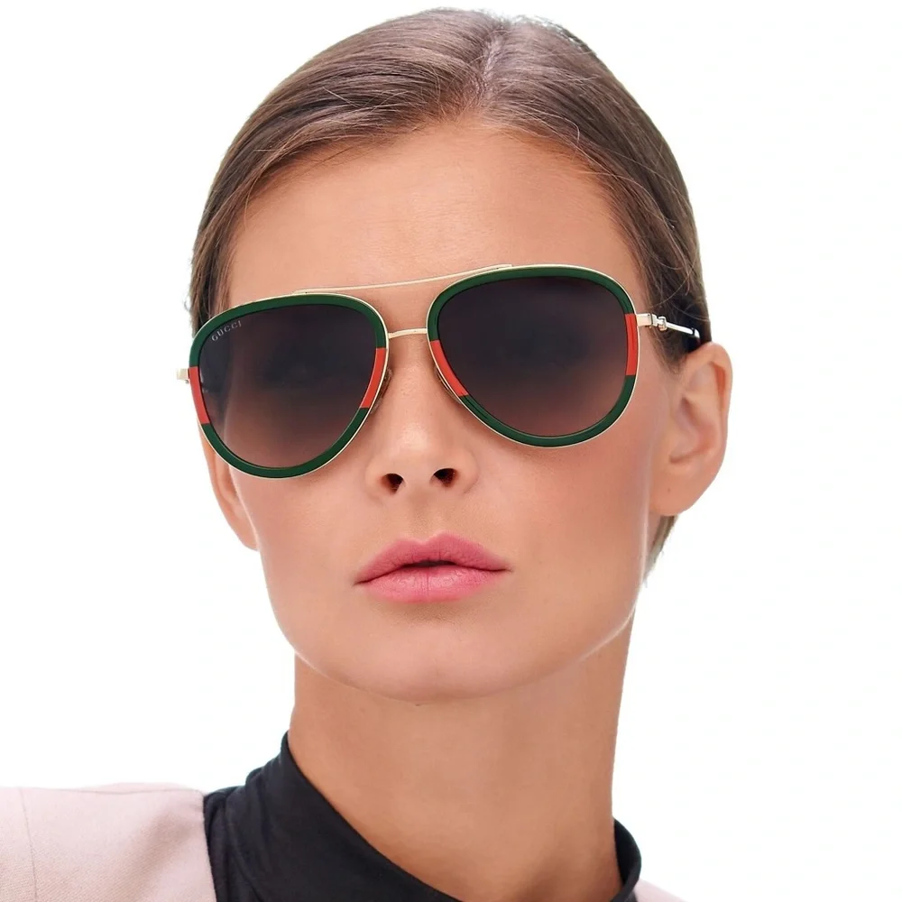 NEW GUCCI GG0062S 003 UNISEX AVITOR SUNGLASSES GUCCI GG 0062S 003
